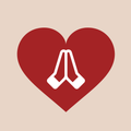 Red heart with praying hands — CIPFY donation